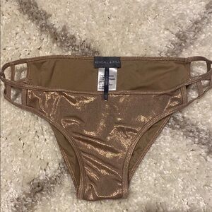 Kendall & Kylie Metallic Bronze Bikini Bottom